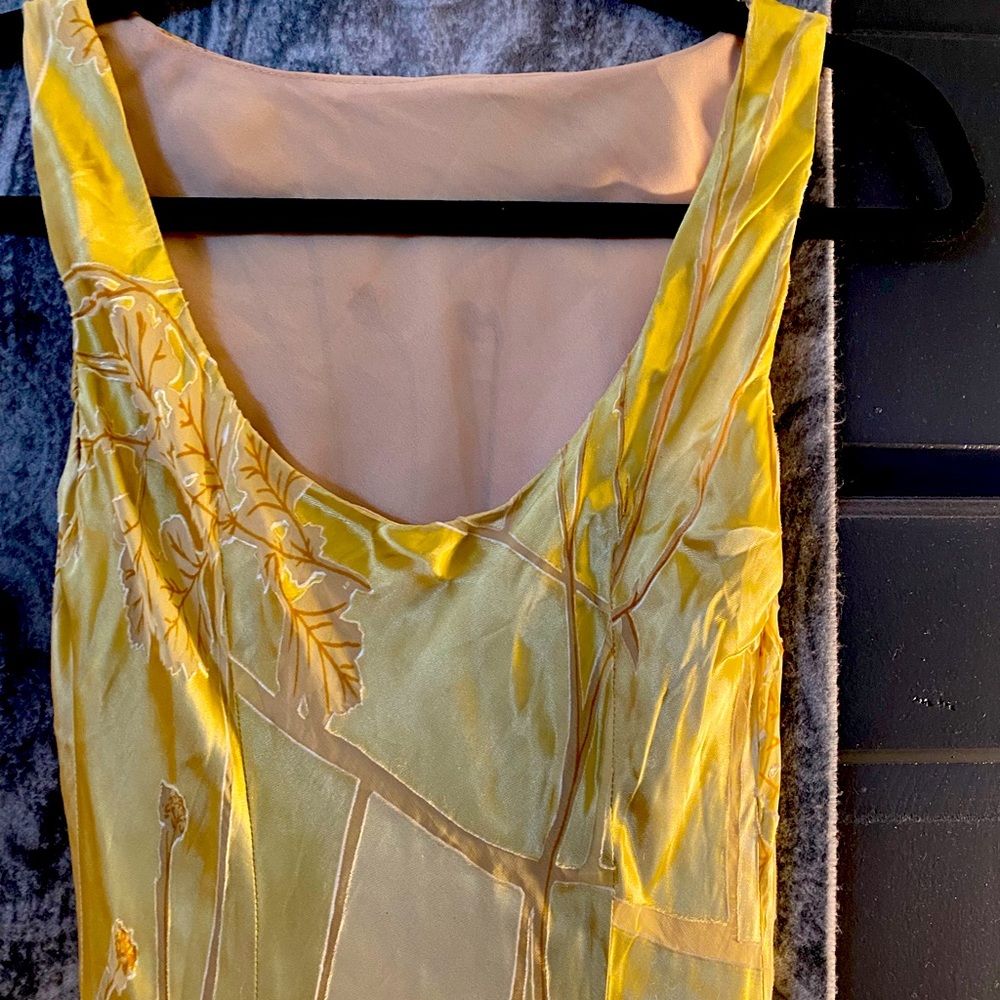 Golden Yellow bias cut full length dress…